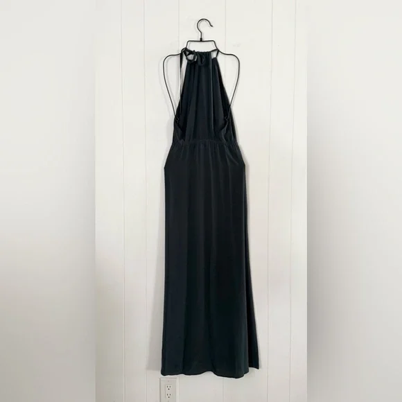 Stone Cold Fox Onyx Maxi Slit Halter Dress Gown in Emerald Size 0 - Picture 6 of 15